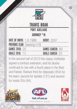 2011 Select AFL Champions #127 Travis Boak Back